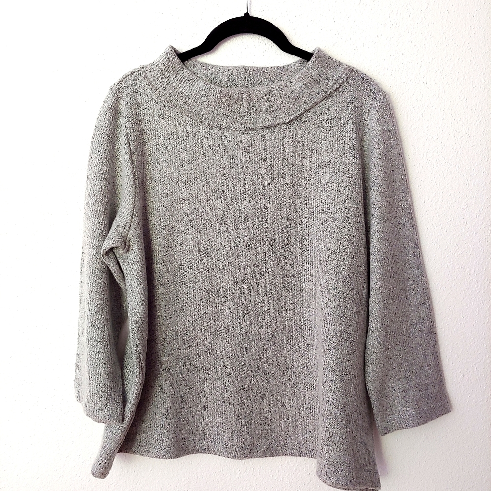 LOFT Grey Mock Neck Sweater - Like New